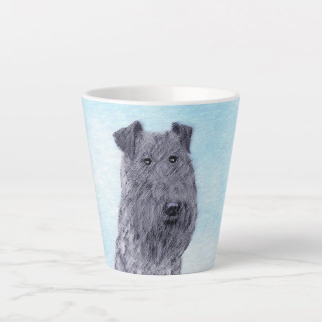 Taza De Café Latte Kerry Blue Terrier Pintura Cute Original Perro Art (Anverso)