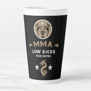 Taza De Café Latte Kickboxer Muay Thai Deporte