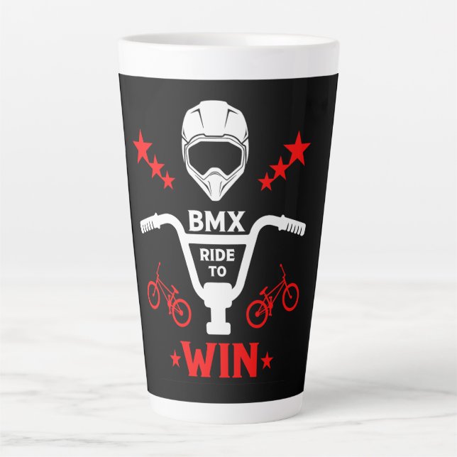 Taza De Café Latte Kids Bmx Biker Freestyle (Anverso)