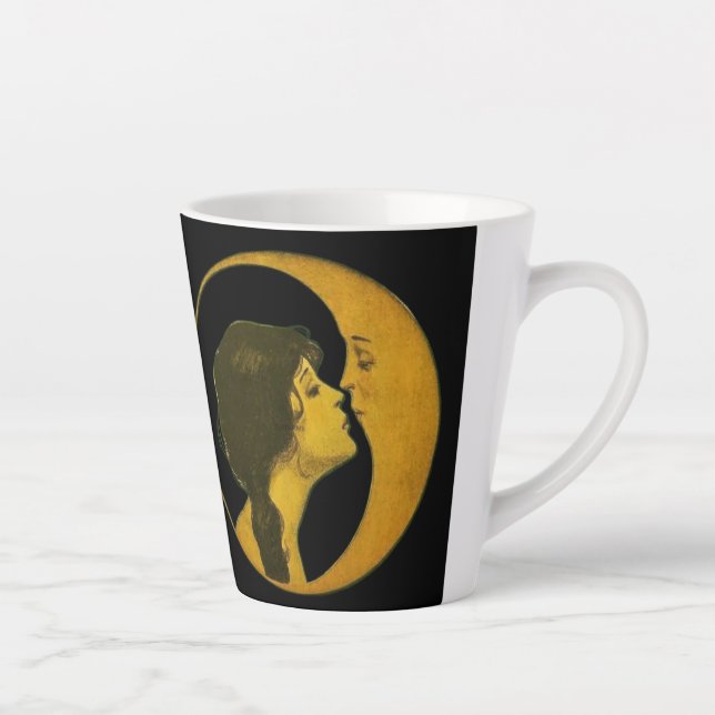 Taza De Café Latte Klimt-Inspired Surreal Collage (Derecha)