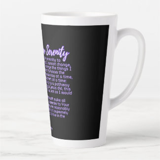 Taza De Café Latte Know Serenity - Café INnit - ‘BIG Joe Latte BLK
