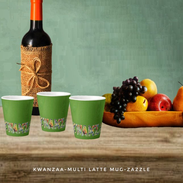 Taza De Café Latte Kwanzaa-Multi Latte Mug (Subido por el creador)