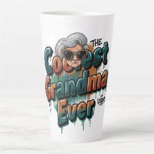 Taza De Café Latte La Abuela Más Guay de Todas Genial Graffiti de Dib