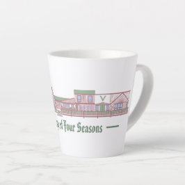 Taza De Café Latte La aldea de las cuatro estaciones