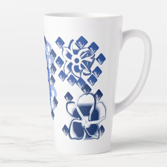 Taza De Café Latte La alegría de los copos de nieve (Derecha)