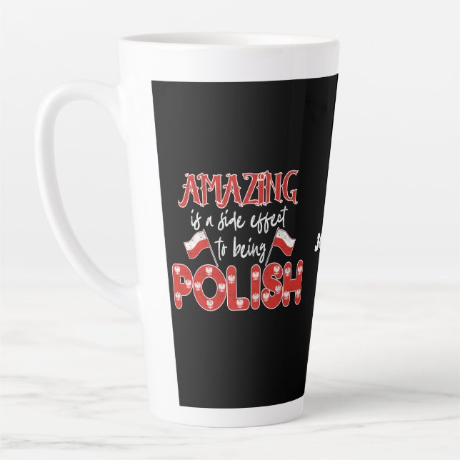 Taza De Café Latte La Asombrosa Polska Es Un Efecto Secundario Para S (Izquierda)