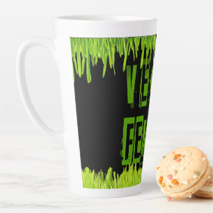 Taza De Café Latte La atención vegana feminista de SlipperyJoe llama