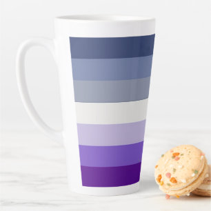 Taza De Café Latte La bandera del orgullo de SlipperyJoe's Butch Lesb