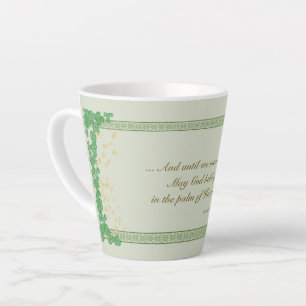 Taza De Café Latte La bendición irlandesa Latte Mug Palm de su shamro