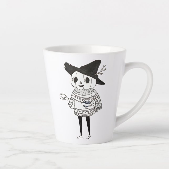 Taza De Café Latte La calabaza educada - Hora del té (Derecha)