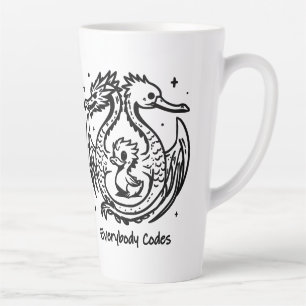 Taza De Café Latte La canción de los pavos y los dragones latte mug