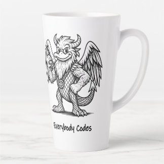 Taza De Café Latte La canción de los pavos y los dragones latte mug