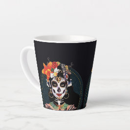 Taza De Café Latte LA CATRINA Halloween Black Coffee Mug
