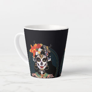Taza De Café Latte LA CATRINA Halloween Black Coffee Mug
