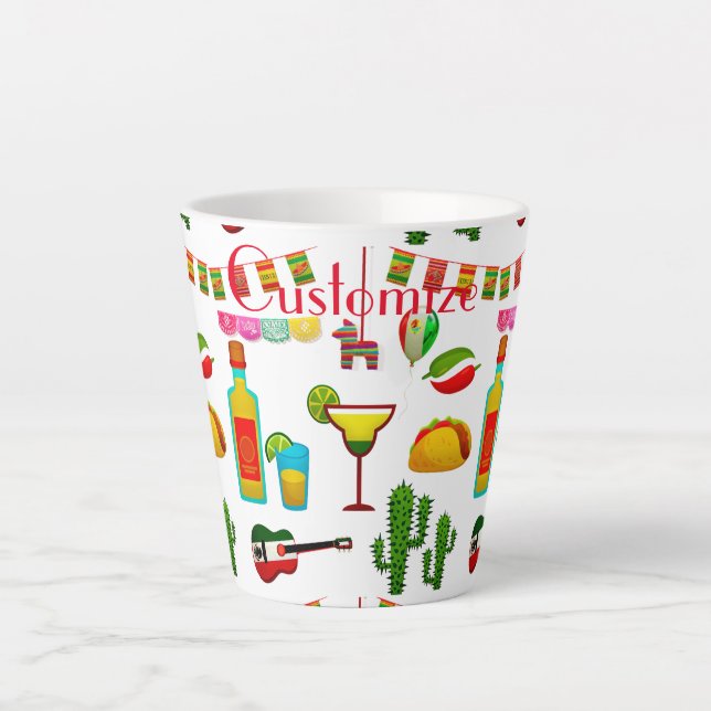 Taza De Café Latte La celebración de Cinco de Mayo Thunder_Cove (Anverso)