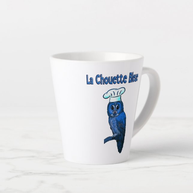 Taza De Café Latte La Chouette Bleue Cafe (Ángulo derecho)
