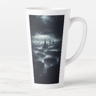 Taza De Café Latte La ciudad de la noche de la oscuridad