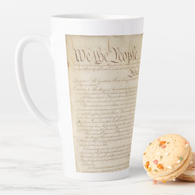 Taza De Café Latte La Constitución de los Estados Unidos, nosotros el (In situ)