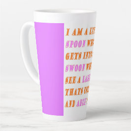Taza De Café Latte La Cuchara Se Enamoraba De La Ladle