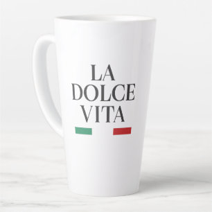 Taza De Café Latte La dolce vita leche italiana