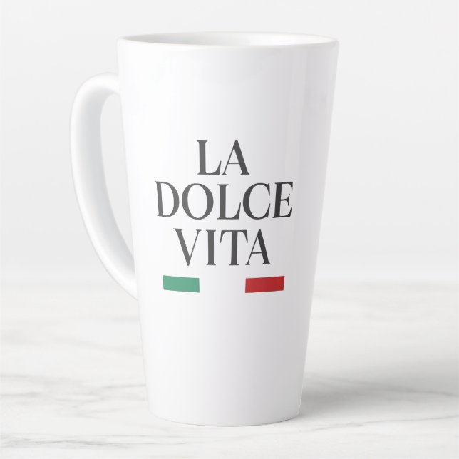 Taza De Café Latte La dolce vita leche italiana (Ángulo izquierdo)