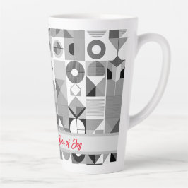 Taza De Café Latte La dosis diaria de retro de patrón geométrico de a