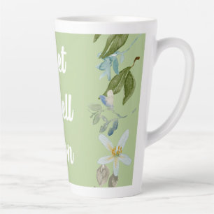 Taza De Café Latte La Floral se pone bien pronto saludos Invitación P