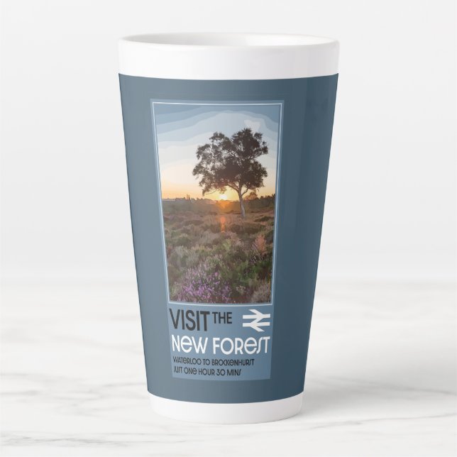 Taza De Café Latte La Inglaterra de Forest Hampshire (Anverso)