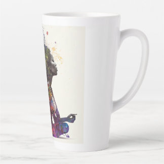 Taza De Café Latte La inspirada mujer abraza Latte Mug
