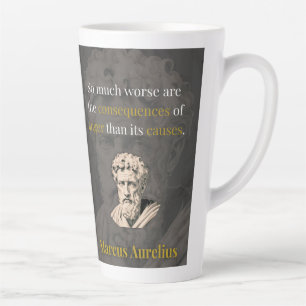 Taza De Café Latte La ira te lastima más: Marco Aurelio sobre la mode