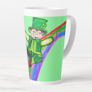 TAZA DE CAFÉ LATTE LA LLUVIA DE LA LEPRECHAUN