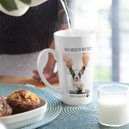 Taza De Café Latte La mejor madre del perro del mundo | Fotografía de