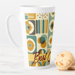 Taza De Café Latte La mejor mamá del estilo contemporáneo de mediados