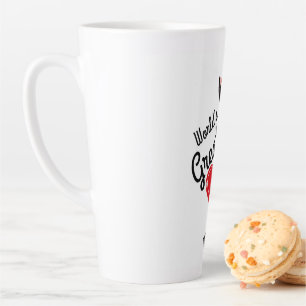 Taza De Café Latte La mejor mamá del mundo, la gran peluca latte