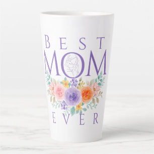 Taza De Café Latte La mejor mamá que haya florido, cita del día de la