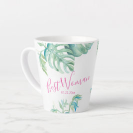 Taza De Café Latte La mejor mujer acuarela marea