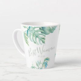 Taza De Café Latte La mejor mujer acuarela marea