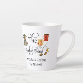 Taza De Café Latte La Mezcla Perfecta Café de Boda Caprichoso