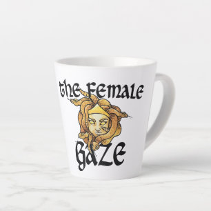 Taza De Café Latte La Mirada Femenina Medusa Serpientes Humor Feminis
