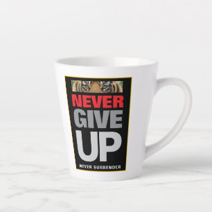 Taza De Café Latte La motivación nunca se rinde, no se rinde