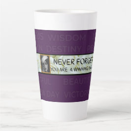 Taza De Café Latte La mujer ganadora Jumble Mug