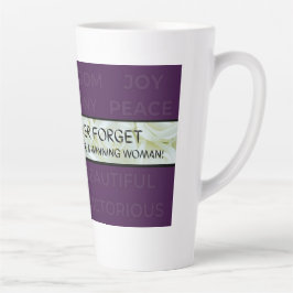 Taza De Café Latte La mujer ganadora Jumble Mug