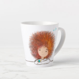 Taza De Café Latte La muñeca de pelo rojo