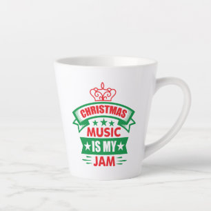 Taza De Café Latte La música de Navidad es mi rollo-86254