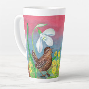 Taza De Café Latte La nevada y el pájaro de la serrana llaman a la pr
