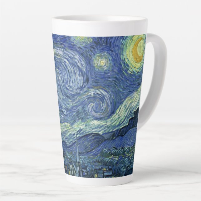 Taza De Café Latte La noche estrellada Vincent van Gogh (Ángulo derecho)