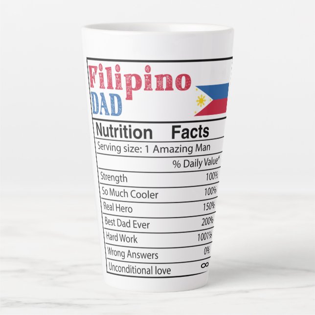 Taza De Café Latte La nutrición de los papás filipinos es un regalo d (Anverso)