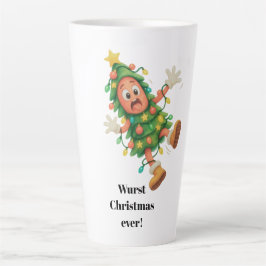 Taza De Café Latte ¡La peor Navidad de todas! Salami divertido 