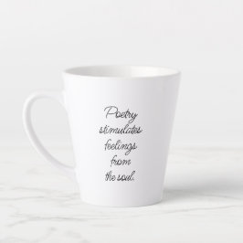 Taza De Café Latte La poesía estimula a Latte Mug