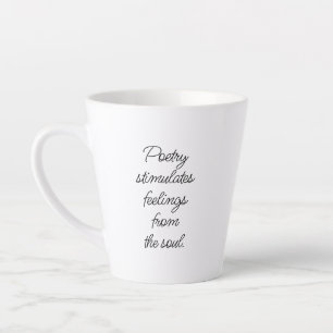 Taza De Café Latte La poesía estimula a Latte Mug